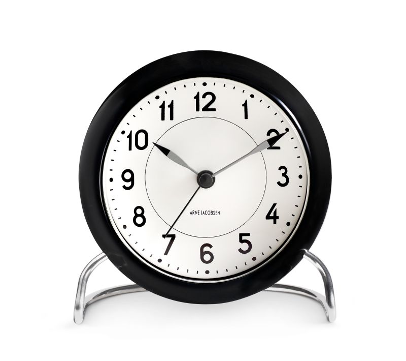 Arne Jacobsen Station Table clock Rosendahl Timepieces Black-White